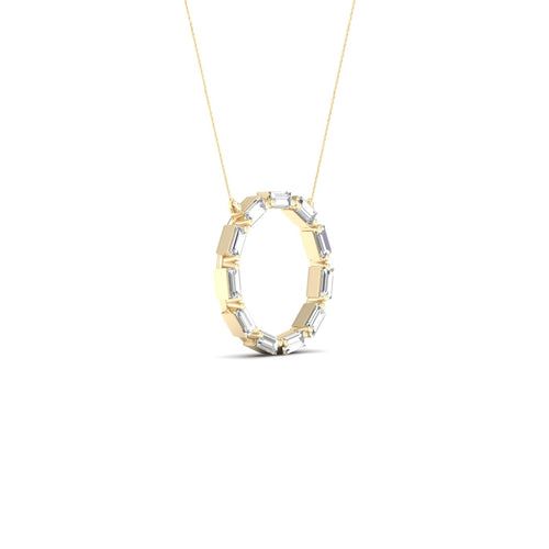1/2 Ctw Ana de Aramas Baguette Circle Lab Grown Fashion Pendant
