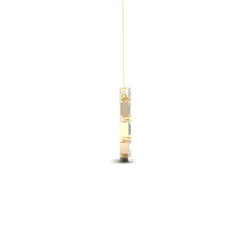 1/2 Ctw Ana de Aramas Baguette Circle Lab Grown Fashion Pendant