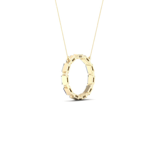 1/2 Ctw Ana de Aramas Baguette Circle Lab Grown Fashion Pendant