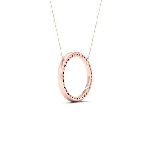 1/2 Ctw Ana de Aramas Big Circle Baguette Round Lab Grown Fashion Pendant