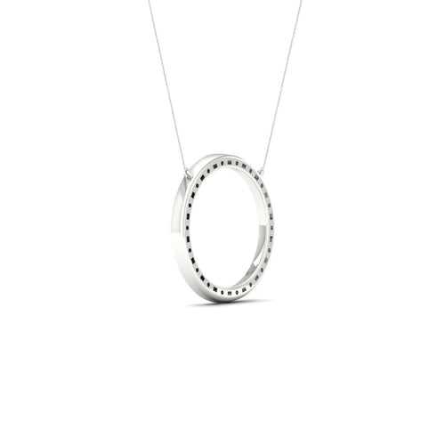 1/2 Ctw Ana de Aramas Big Circle Baguette Round Lab Grown Fashion Pendant