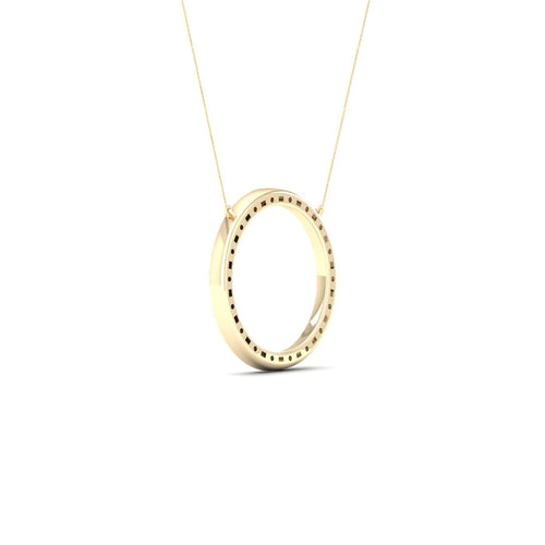 1/2 Ctw Ana de Aramas Big Circle Baguette Round Lab Grown Fashion Pendant