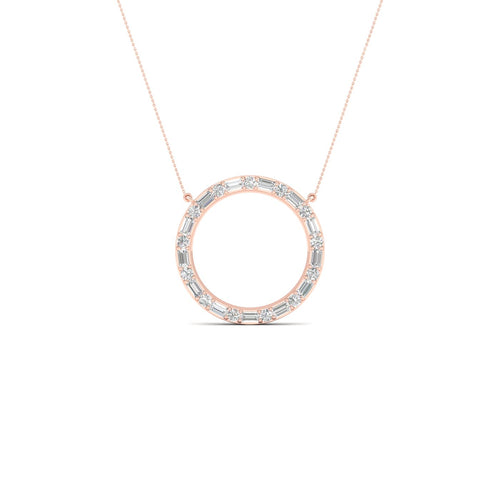 1/2 Ctw Ana de Aramas Circle Baguette Round Lab Grown Fashion Pendant