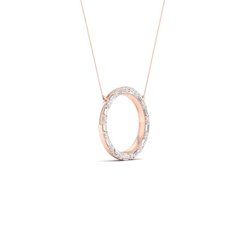 1/2 Ctw Ana de Aramas Circle Baguette Round Lab Grown Fashion Pendant