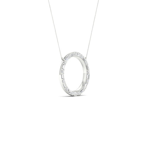 1/2 Ctw Ana de Aramas Circle Baguette Round Lab Grown Fashion Pendant