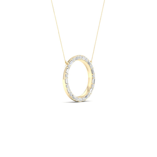 1/2 Ctw Ana de Aramas Circle Baguette Round Lab Grown Fashion Pendant
