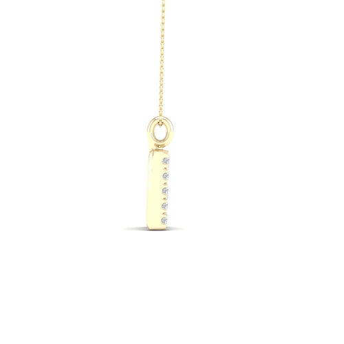"R" Initial Lab Grown Fashion Pendant