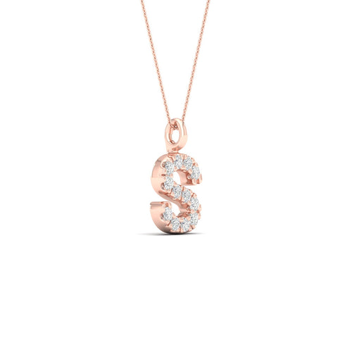 "S" Initial Lab Grown Fashion Pendant