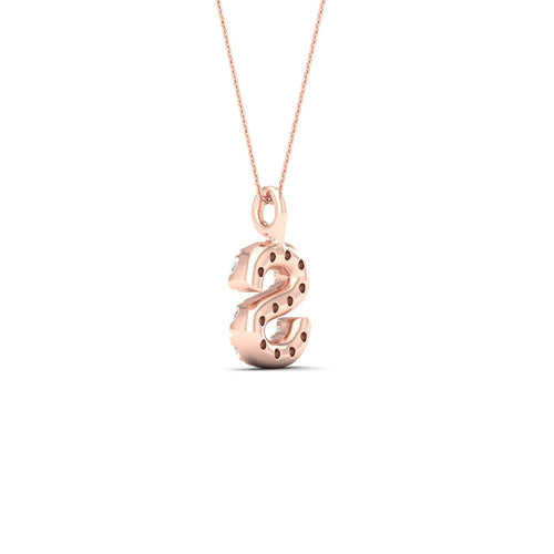 "S" Initial Lab Grown Fashion Pendant