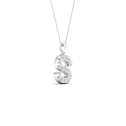 "S" Initial Lab Grown Fashion Pendant