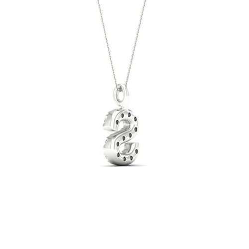 "S" Initial Lab Grown Fashion Pendant