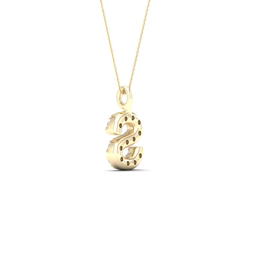 "S" Initial Lab Grown Fashion Pendant