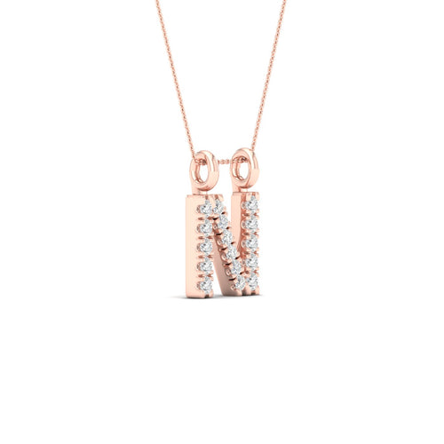 "N" Initial Lab Grown Fashion Pendant