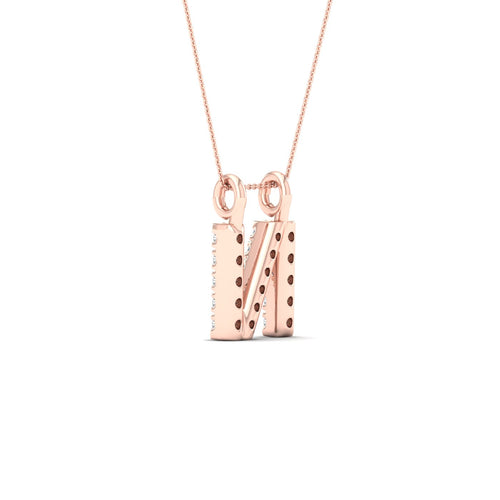 "N" Initial Lab Grown Fashion Pendant