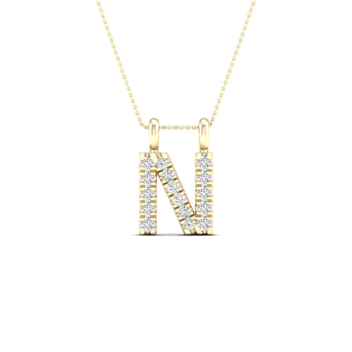 "N" Initial Lab Grown Fashion Pendant