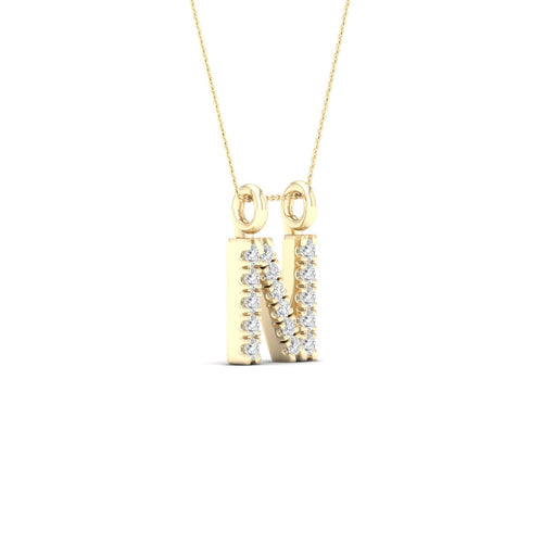 "N" Initial Lab Grown Fashion Pendant