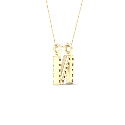 "N" Initial Lab Grown Fashion Pendant
