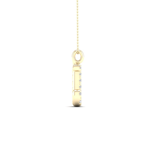 "J" Initial Lab Grown Fashion Pendant