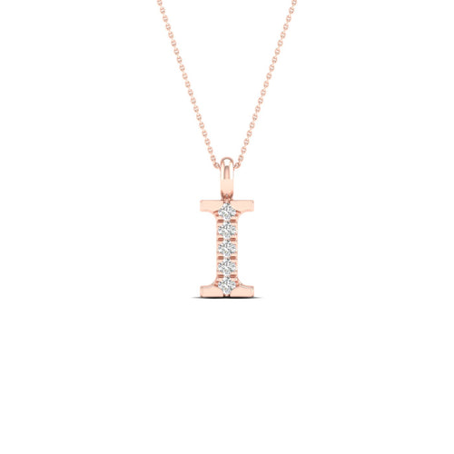 "I" Initial Lab Grown Fashion Pendant