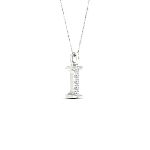 "I" Initial Lab Grown Fashion Pendant