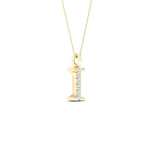 "I" Initial Lab Grown Fashion Pendant