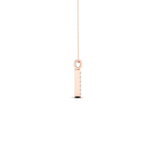 "V" Initial Lab Grown Fashion Pendant