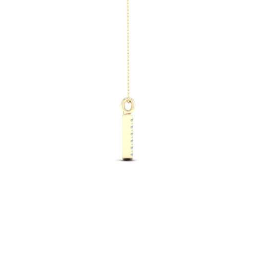 "V" Initial Lab Grown Fashion Pendant