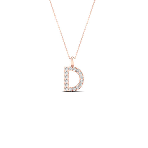 "D" Initial Lab Grown Fashion Pendant