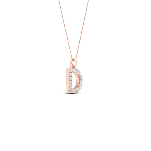 "D" Initial Lab Grown Fashion Pendant