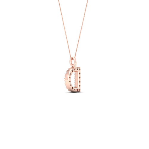 "D" Initial Lab Grown Fashion Pendant
