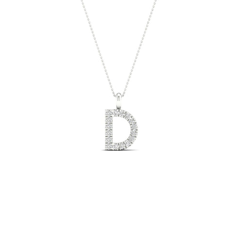 "D" Initial Lab Grown Fashion Pendant