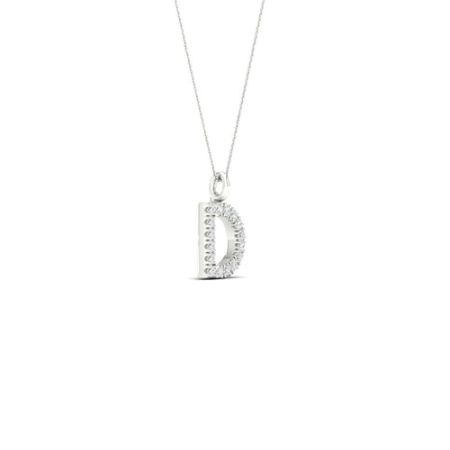 "D" Initial Lab Grown Fashion Pendant