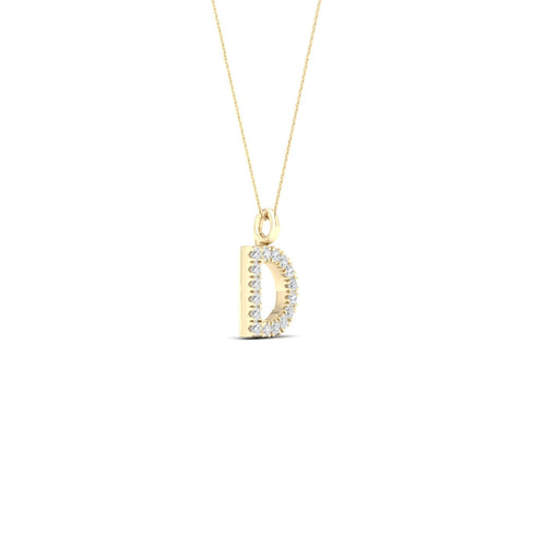 "D" Initial Lab Grown Fashion Pendant