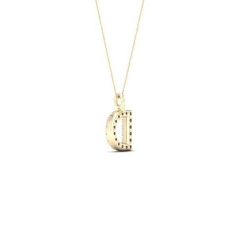 "D" Initial Lab Grown Fashion Pendant