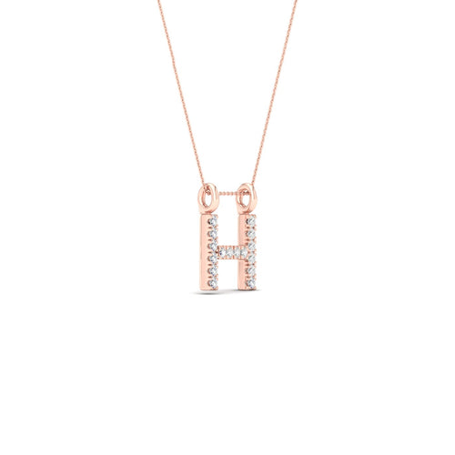 "H" Initial Lab Grown Fashion Pendant