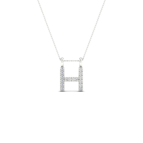 "H" Initial Lab Grown Fashion Pendant