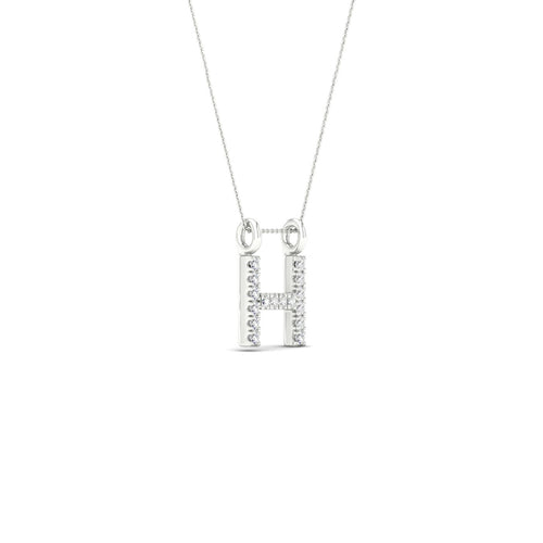 "H" Initial Lab Grown Fashion Pendant