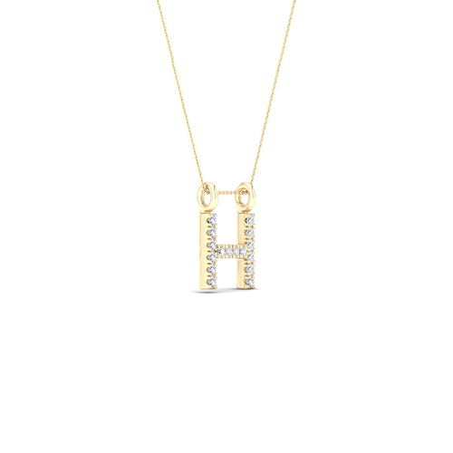 "H" Initial Lab Grown Fashion Pendant