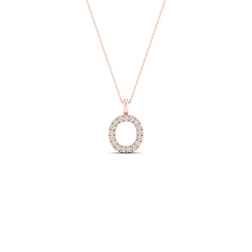"O" Initial Lab Grown Fashion Pendant