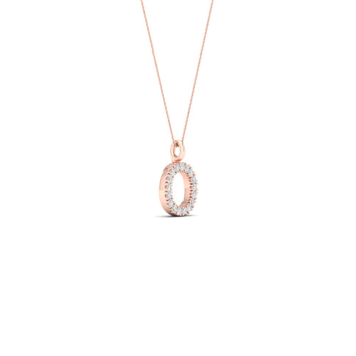 "O" Initial Lab Grown Fashion Pendant