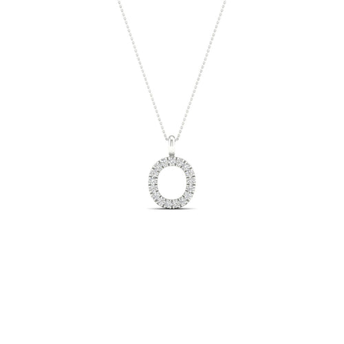 "O" Initial Lab Grown Fashion Pendant