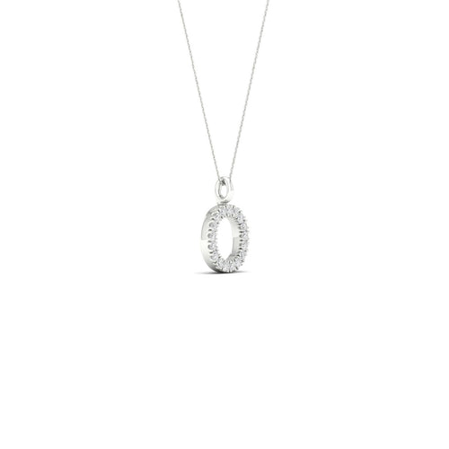 "O" Initial Lab Grown Fashion Pendant