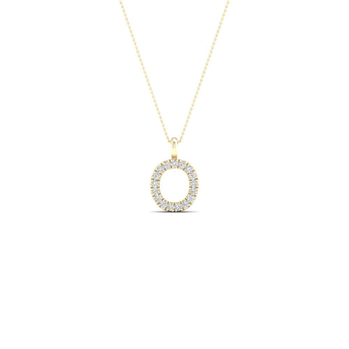 "O" Initial Lab Grown Fashion Pendant