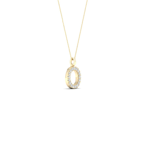 "O" Initial Lab Grown Fashion Pendant