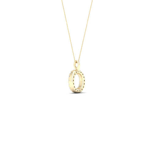 "O" Initial Lab Grown Fashion Pendant