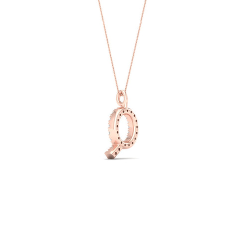 "Q" Initial Lab Grown Fashion Pendant