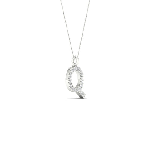 "Q" Initial Lab Grown Fashion Pendant