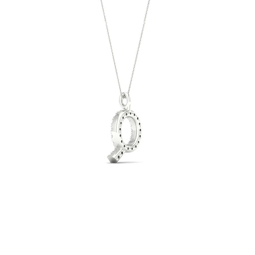 "Q" Initial Lab Grown Fashion Pendant