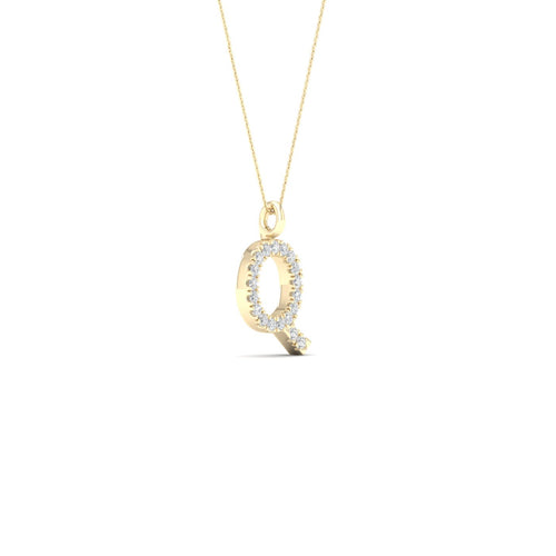 "Q" Initial Lab Grown Fashion Pendant