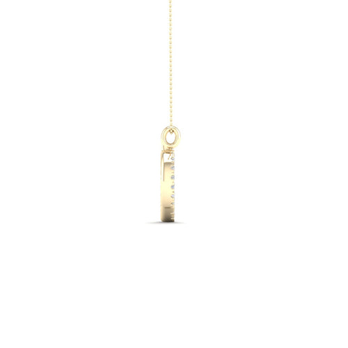 "Q" Initial Lab Grown Fashion Pendant